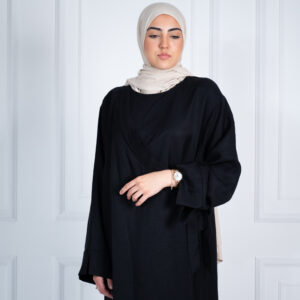 Haljina Lanena Na Preklop